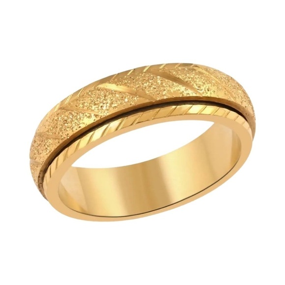 Spinner Band Ring in ION Plated YG Stainless Steel - Picture 1 of 7